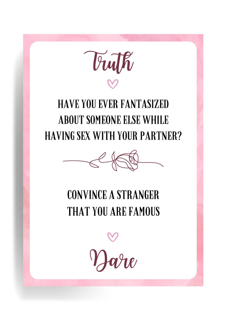 Truth or Dare Truth or Dare Printable Bachelorette Game Bachelorette ...