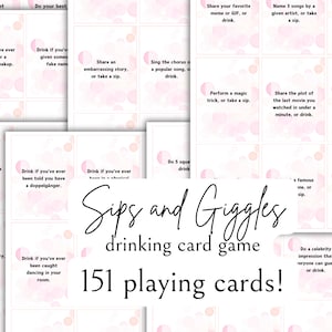 Trinkspiele Damen Trinkkartenspiel Trinkkarten Ladies Night Game Galentes Spiel Mädchen Trinkspiel Sofort Download
