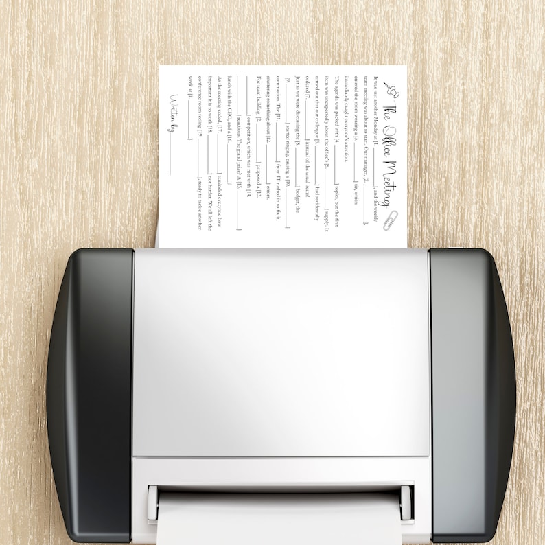 Office Mad Libs Office Games Office Games Printable Printable Office ...