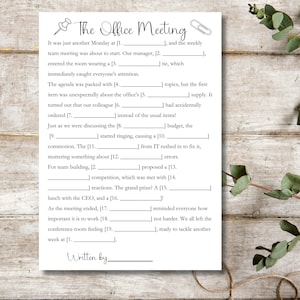 Office Mad Libs Office Games Office Games Printable Printable Office Games Office Party Games Team Bonding Games Funny Games