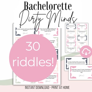 Bachelorette Party Dirty Minds Dirty Minds Game Bachelorette Games Bachelorette Weekend Dirty Games Funny Bachelorette Games Hen Party Games
