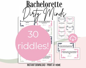 Dirty Minds Bachelorette Party Game - Naughty Quiz Game For Adults, Up To 25 Guests