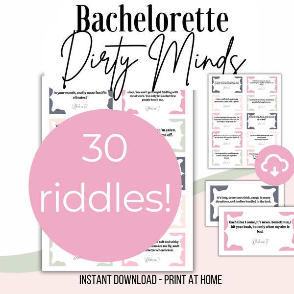 Bachelorette Party Dirty Minds Dirty Minds Game Bachelorette Games Bachelorette Weekend Dirty Games Funny Bachelorette Games Hen Party Games