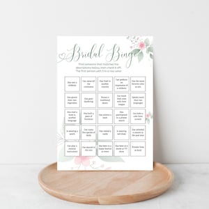 Bingo nupcial Tarjetas de bingo de despedida de soltera Tarjetas de bingo de novia Juegos nupciales Juegos de despedida de soltera Actividades de despedida de soltera Juegos nupciales imprimibles