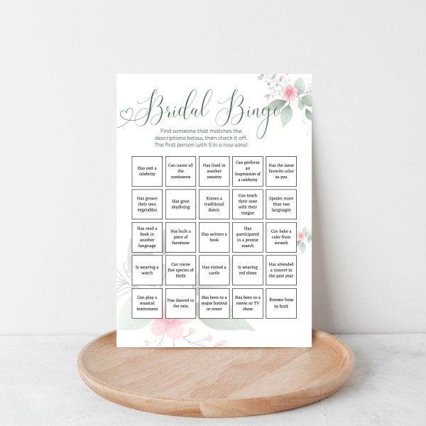 Bridal Bingo Bridal Shower Bingo Cards Bridal Bingo Cards Bridal Games Bridal Shower Games  Bridal Shower Activities Printable Bridal Games