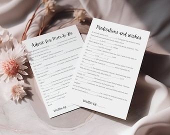 Baby Shower Mad Libs Advice For Mom Baby Predictions Funny Baby Shower Games Gender Neutral Baby Shower Games Mad Lib Printable