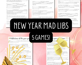 New Year's Eve Games NYE Games Mad Libs New Year's Games 2024 Party Games New Year's Eve Party Games New Year's Eve Games for Adults