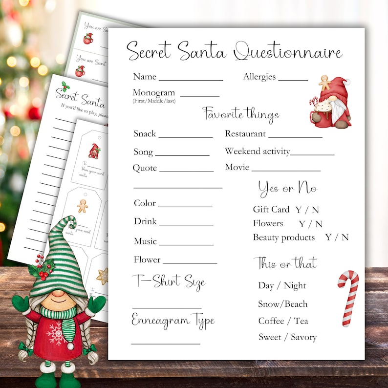 Secret Santa Sign up Sheet Secret - Il 794xN.5491942942 17f1 