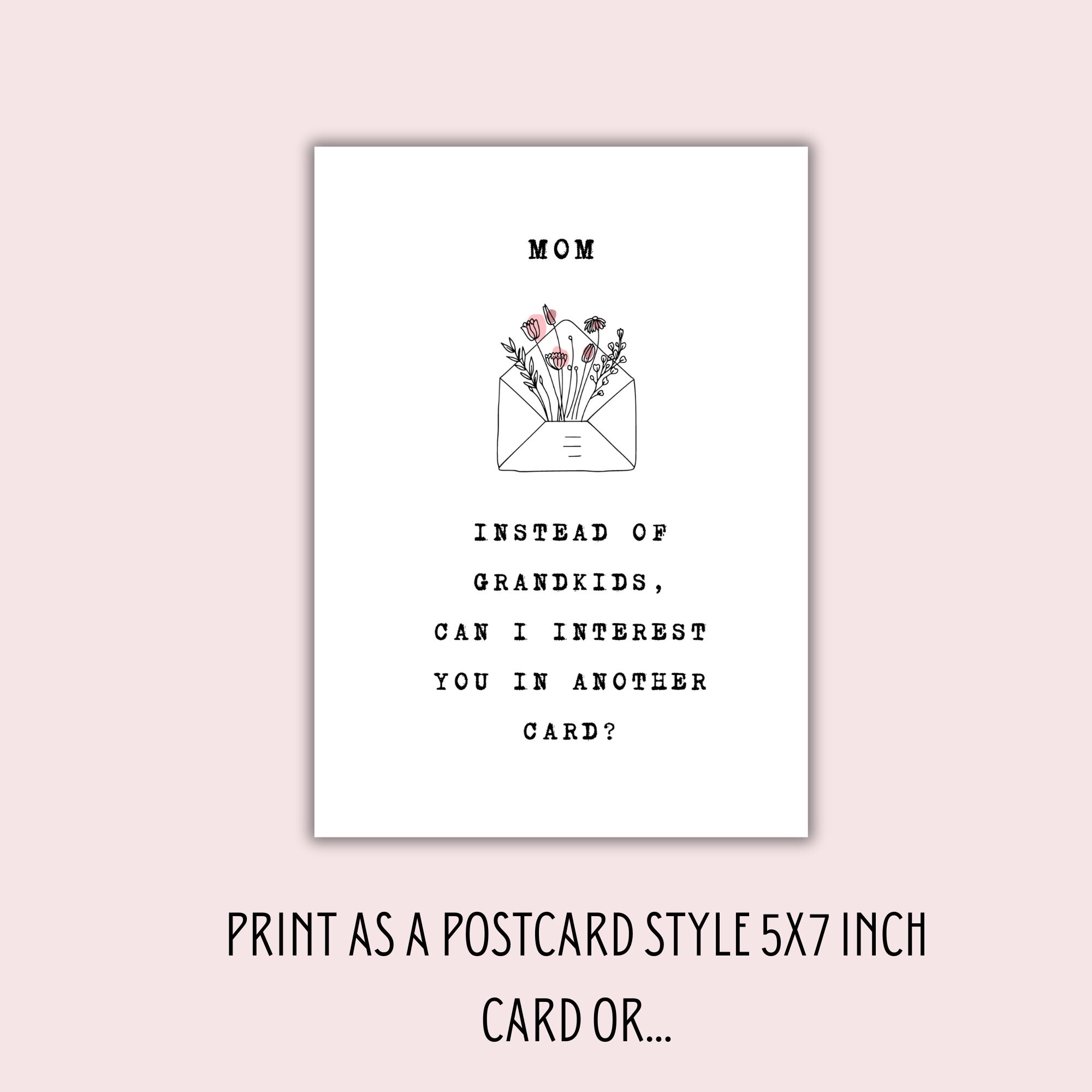 Funny Mothers Day Card Funny Card for Mom Printable Card Instant ...