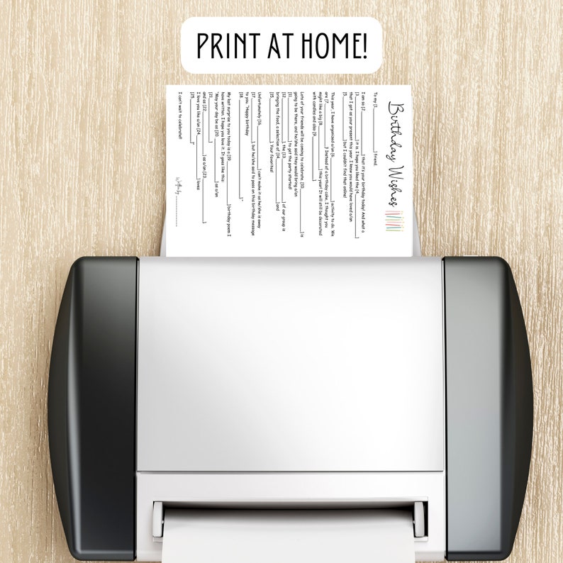 Birthday Mad Libs Birthday Madlib Madlib Game Funny Printable Madlib - Etsy
