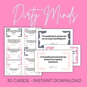 Dirty Minds Game Girls Night In Game Jogo de cartas engraçado Jogo de beber Jogo de cartas para beber imprimível