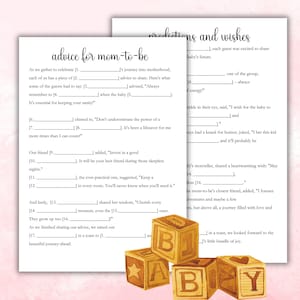 Baby Madlibs Baby shower Madlibs Baby Shower Giochi Madlibs Minimalist Baby Shower