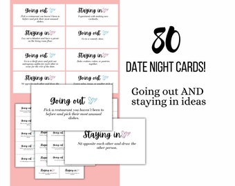 Date Night Ideas Date Night Jar Date Night Box Anniversary Gift Instant Download
