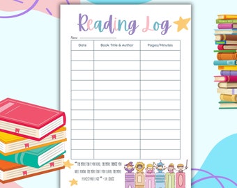 Reading Log for Kids | Reading Log Printable | Book Tracker for Kids ...