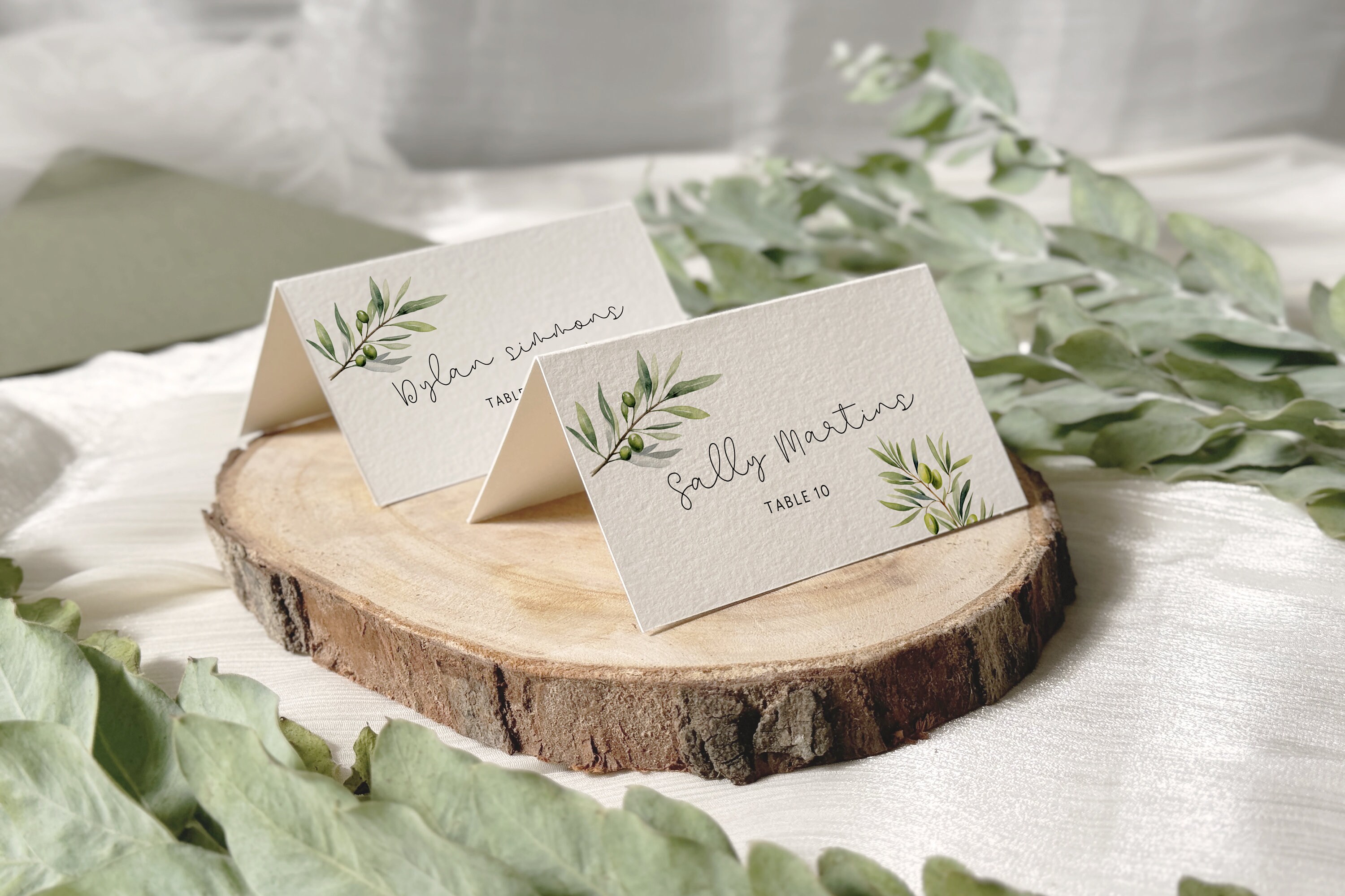 Olive Wedding Place Cards Printable - Il Fullxfull.5810654975 154e 