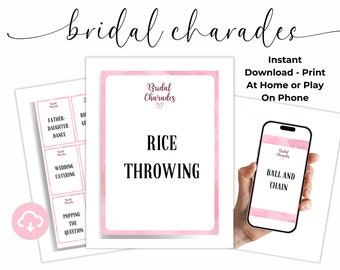 Charades Cards Bridal Shower Bachelorette Charades Bachelorette Games Hens Games Hens Night Games Printable Games Hens Party Games