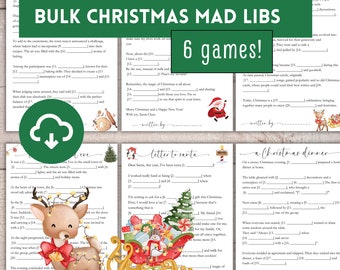 Mad Libs Christmas Mad Libs Christmas Party Game Bulk Mad Libs Christmas Group Games Christmas Activity Holiday Mad Libs Christmas Game