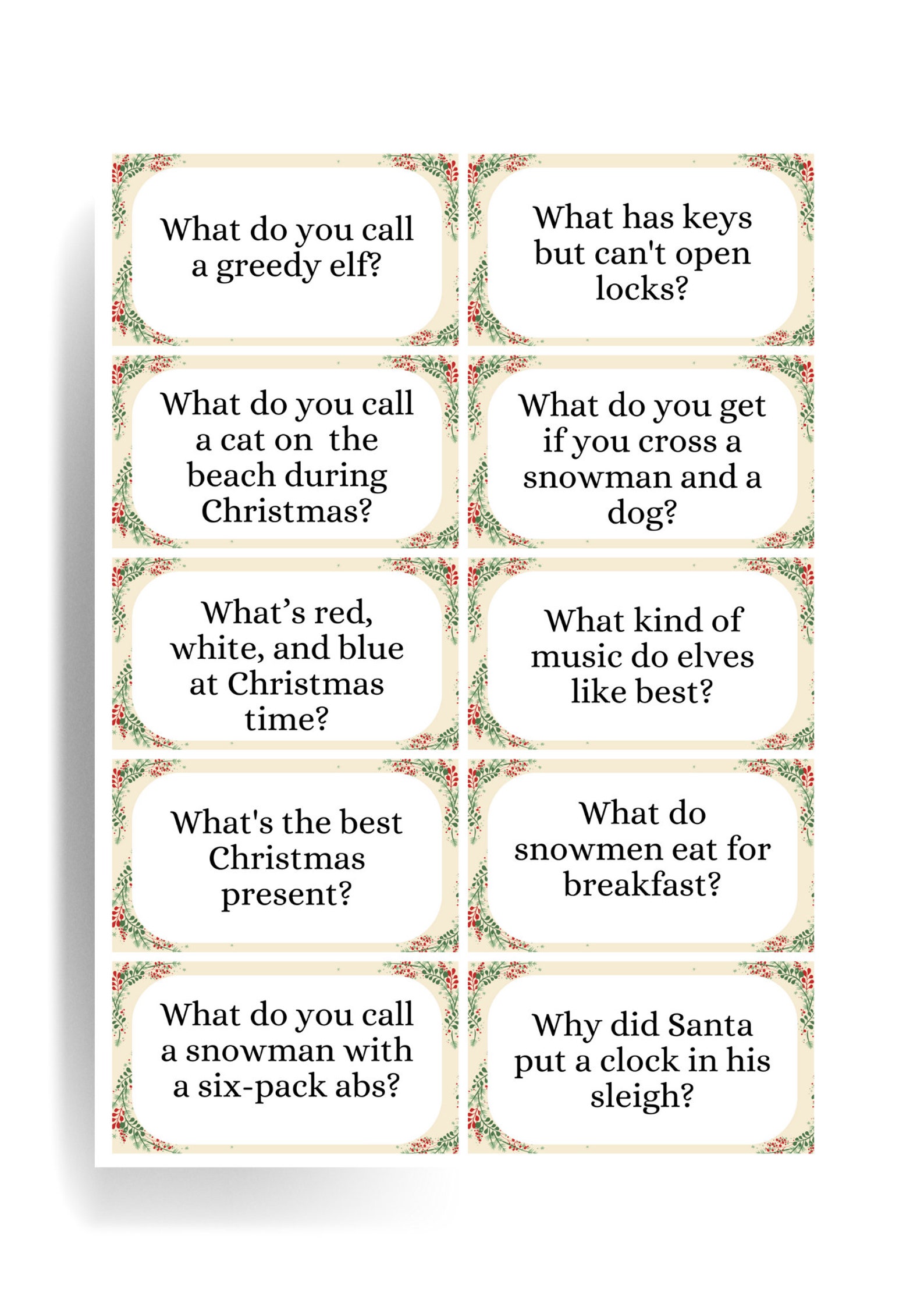 Printable Riddles Uk Christmas Riddles Printable Christmas Riddles Lunchbox Riddles Lunchbox ...