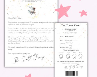 Tooth Fairy Letter Tooth Fairy Receipt Tooth Fairy Letter Editable Letter From Tooth Fairy Receipt From Tooth Fairy Tooth Fairy Note
