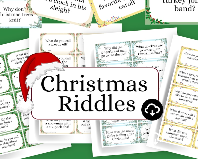 Christmas Riddles Printable Christmas Riddles Lunchbox Riddles Lunchbox