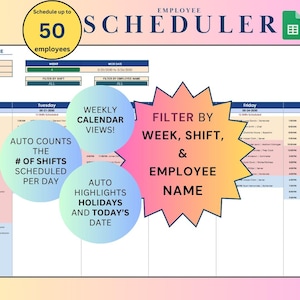 Employee Scheduling Tool: Staff Schedule Template for Google Sheets