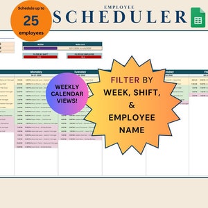 Employee Scheduler: Weekly Staff Schedule Template (Google Sheets)