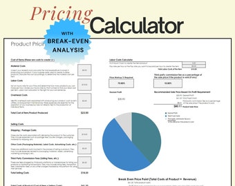 Product Pricing Calculator: Break-Even Analysis (Google Sheets and Excel)