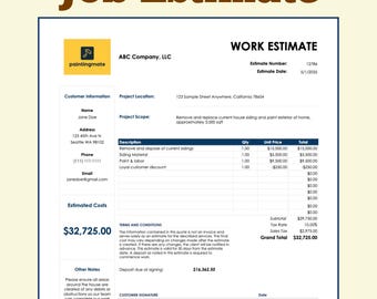 Construction Estimate Template: General Contractor Bid, Proposal