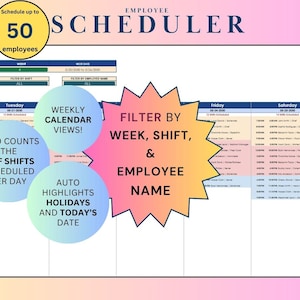 Employee Scheduling Tool: Staff Schedule Template for Google Sheets