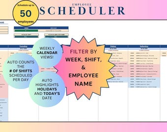 Employee Scheduling Tool: Staff Schedule Template for Google Sheets