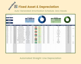Fixed Asset & Depreciation Spreadsheet: Small Business Asset Tracker