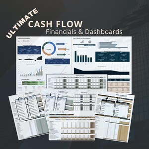 Ultimate Cashflow Financial Dashboard | Weekly, Monthly and Daily Financial Forecast & Comparative Report