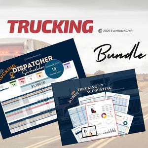 Trucking Spreadsheet Bundle: Profit and Loss, Accounting, Dispatch Tool