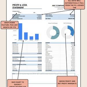 Profit and Loss Statement Template | Small Business Income & Expense ...