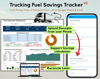 Trucking Fuel Expense Tracker: Fuel Savings Spreadsheet