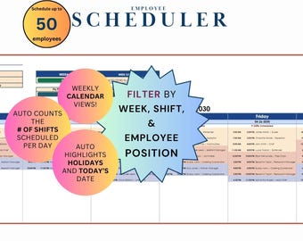 Employee Scheduling Tool: Staff Shift Tracker for Google Sheets