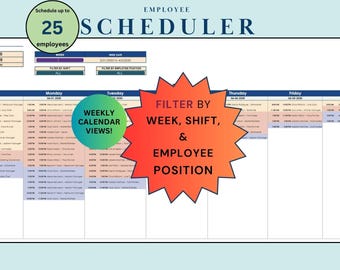 Employee Schedule Template: Staff Shift Tracker (Google Sheets)