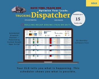 Trucking Planner Spreadsheets: ETA Calculator & DOT Rules Tracker