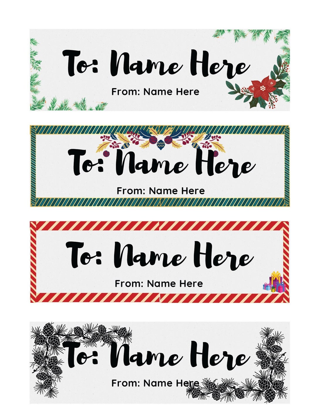 EDITABLE Christmas Name Tags Editable Printable Classroom Nametags ...