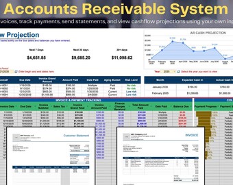 Accounts Receivable System: Invoicing, Payments, Statements & Cashflow Tracking
