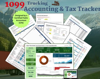 1099 Trucking Accounting and Tax Tracker: Bookkeeping for truck drivers