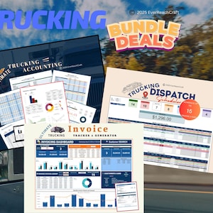 Paquete de hojas de cálculo para empresas de transporte: sistemas de despacho, contabilidad y facturación