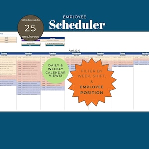 Employee Schedule Template: Staff Shift Planner for Excel