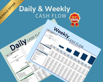 Bundle: Weekly & Daily Cash Flow Template for Small Business