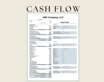Small Business Cash Flow Template: Monthly & Annual Projection