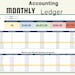 Monthly Bookkeeping Overview Accounting Spreadsheet Income Statement