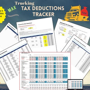 Trucking Tax Deduction Tracker Spreadsheet: Owner-Operator Accounting