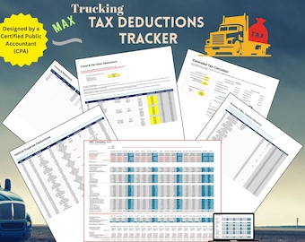 Trucking Tax Deduction Tracker Spreadsheet: Owner-Operator Accounting