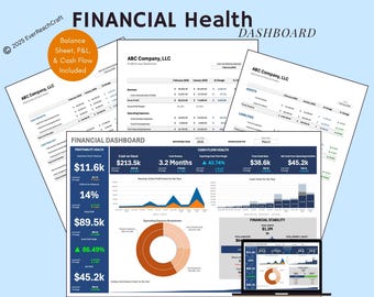 Financial Dashboard For Small Business: Balance Sheet, Profit and Loss, and Cashflow Statement