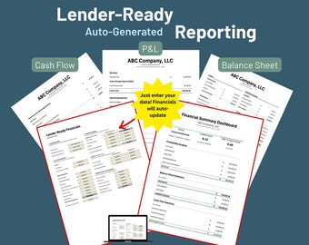 Automated Financial Statements For Small Business: Profit & Loss, Balance Sheet, Cash Flow